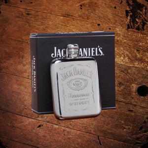 Genuine Pewter Jack Daniel’s Black Label Flask - The Whiskey Cave