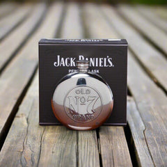 Genuine Pewter Jack Daniel's Old No. 7 Flast - The Whiskey Cave