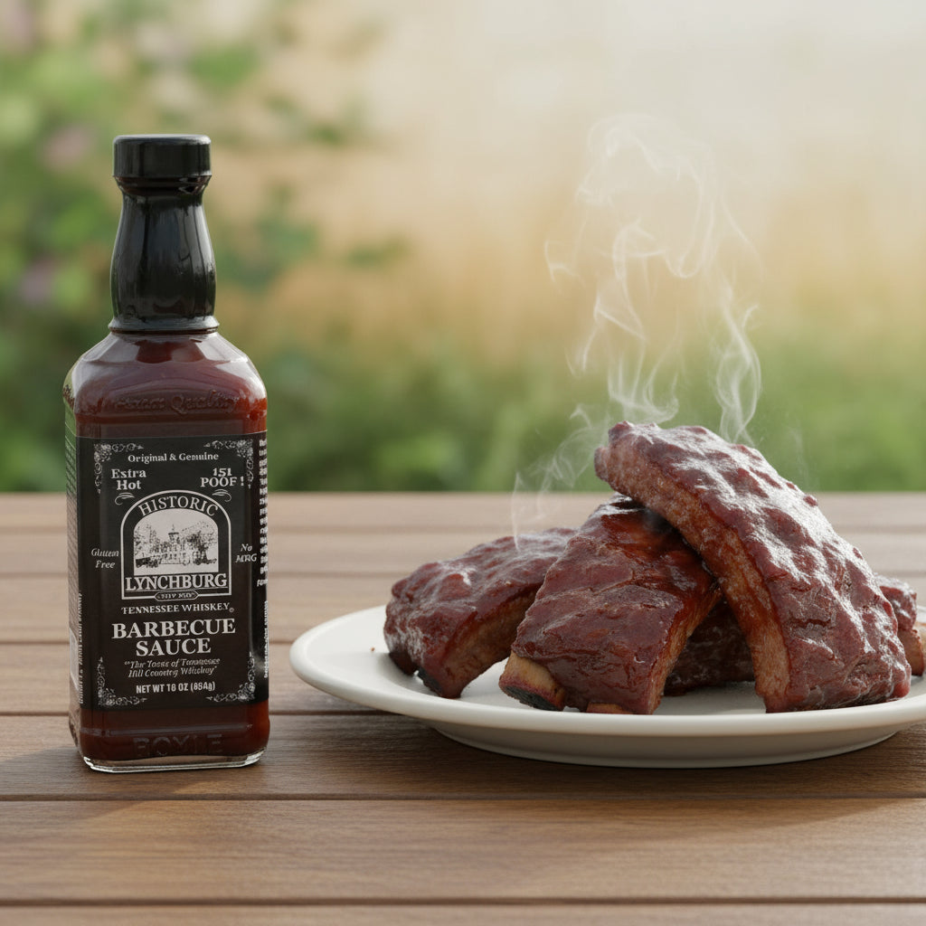 Historic Lynchburg Extra Hot Barbecue Sauce made with Jack Daniels - The Whiskey Cave