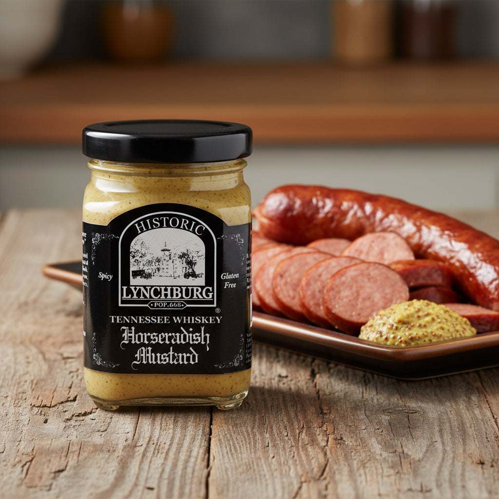 Historic Lynchburg Horseradish Mustard made with Jack Daniels - The Whiskey Cave