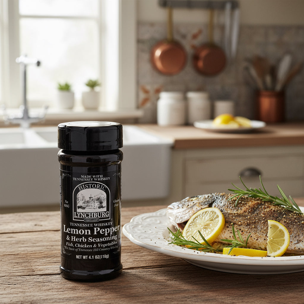 Historic Lynchburg Lemon Pepper Seasoning made with Jack Daniels - The Whiskey Cave