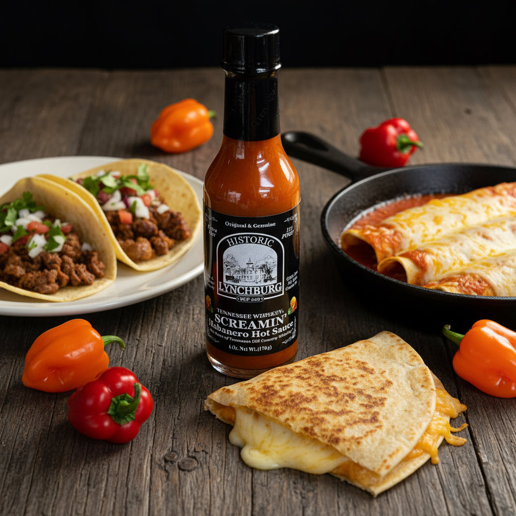 Historic Lynchburg Tennessee Whiskey Screamin’ Habanero EXTRA Hot Sauce made with Jack Daniels - The Whiskey Cave