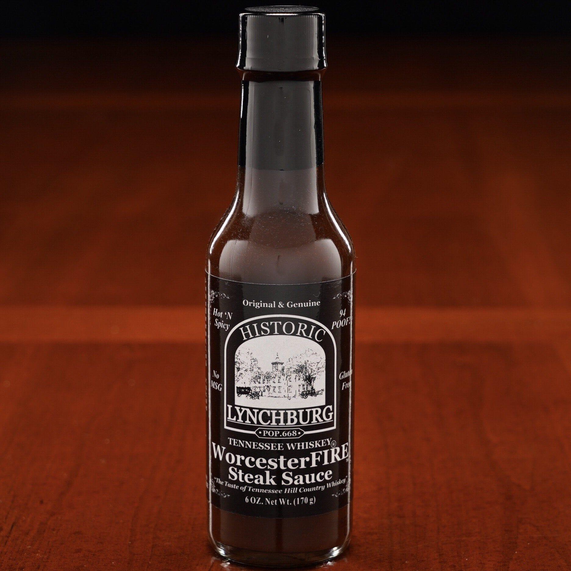 Historic Lynchburg WorcesterFIRE Steak Sauce made with Jack Daniels - The Whiskey Cave