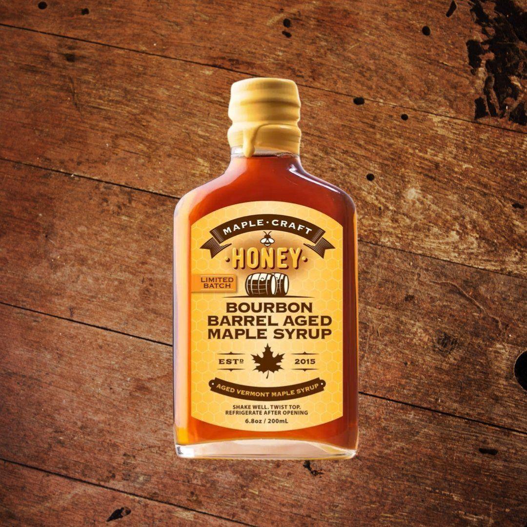 Honey-Infused Bourbon Barrel Aged Maple Craft Syrup - The Whiskey Cave