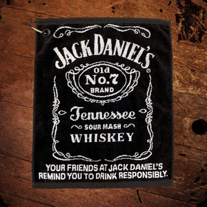 Jack Daniel’s 100% Cotton Bar Golf Towel Made in The USA - The Whiskey Cave