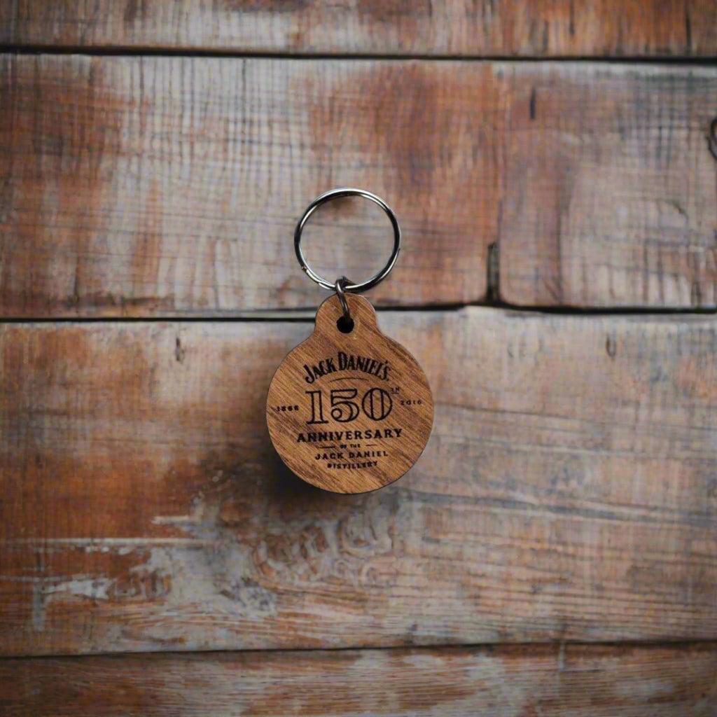 Jack Daniel’s 150th Anniversary Wood Key Ring - The Whiskey Cave