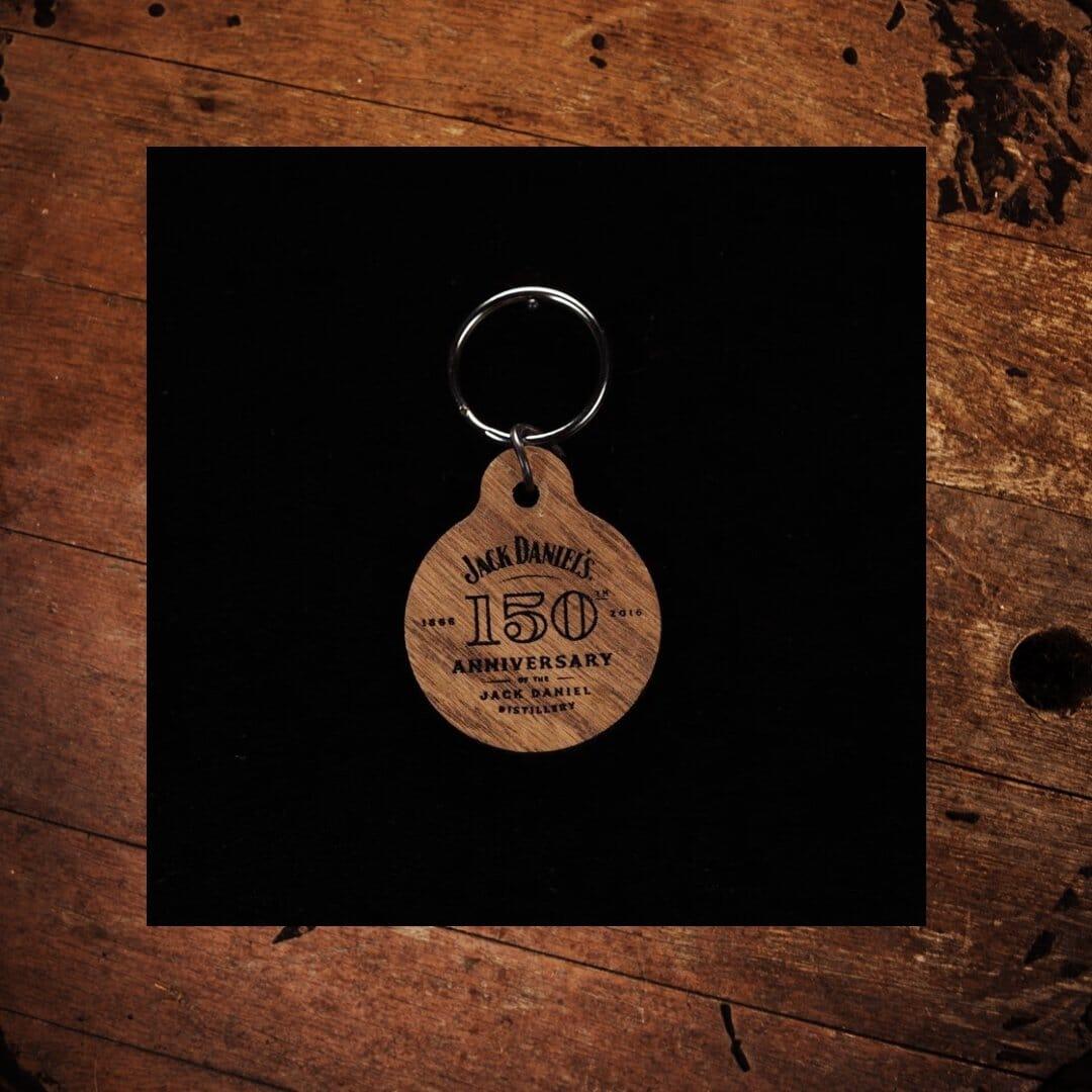 Jack Daniel’s 150th Anniversary Wood Key Ring - The Whiskey Cave