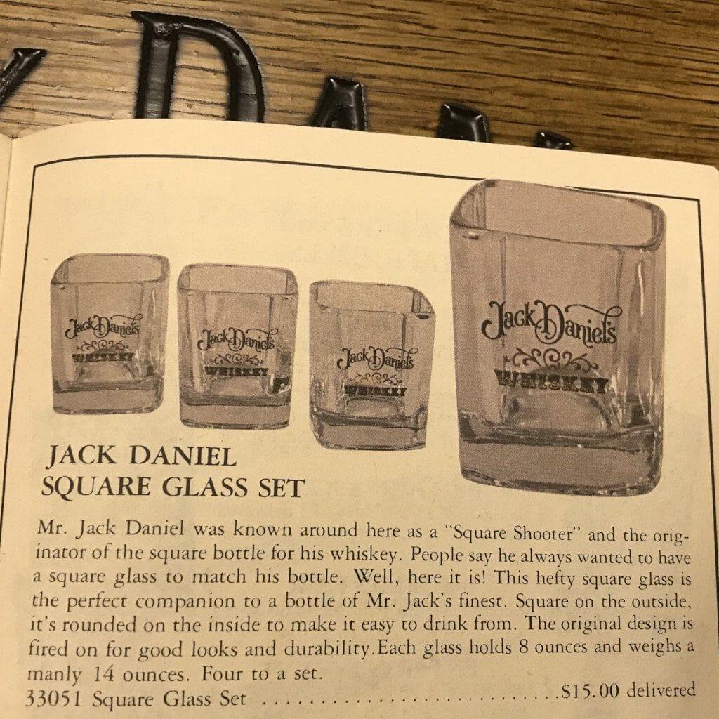 Jack Daniel's 1970’s Square Heavy Glass - The Whiskey Cave