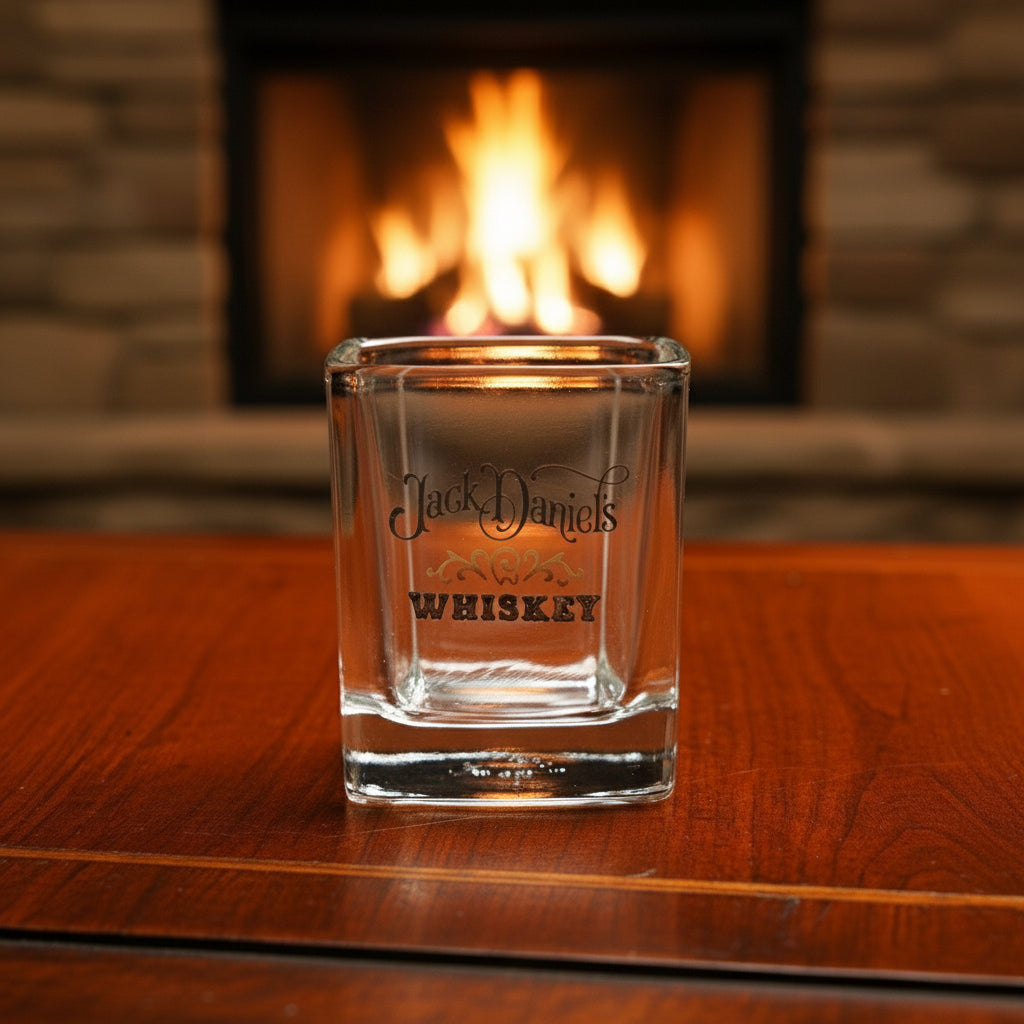 Jack Daniel's 1970’s Square Heavy Glass - The Whiskey Cave