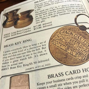 Jack Daniel’s 1980’s Brass Key Ring - The Whiskey Cave