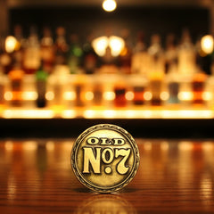 Jack Daniel's 1980's Metal Old No 7 Button - The Whiskey Cave