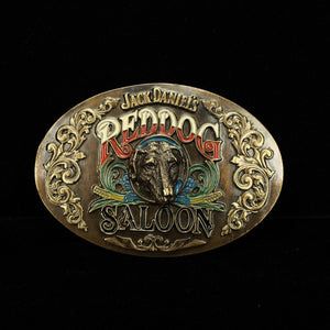 Jack Daniel’s 1992 Red Dog Saloon Enameled Buckle - The Whiskey Cave