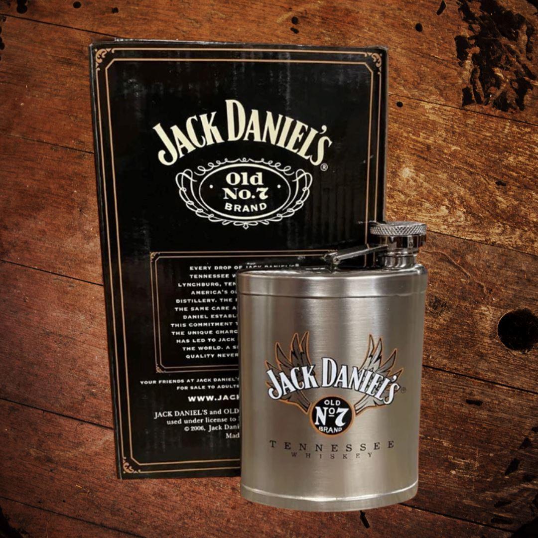 Jack Daniel’s 2005 Stainless Flask NEW in Box - The Whiskey Cave