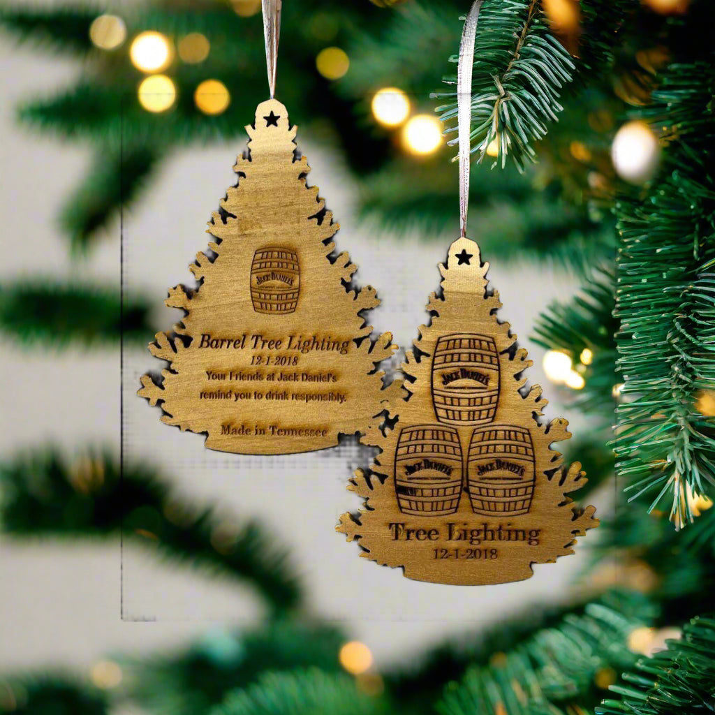 Jack Daniel’s 2018 Barrel Tree Wood Ornament - The Whiskey Cave