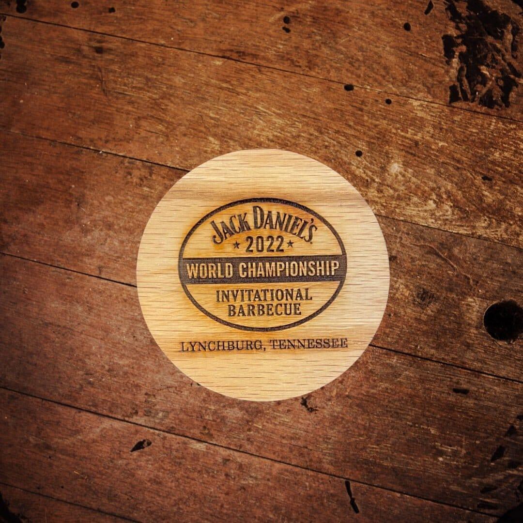 Jack Daniel’s 2022 BBQ Wood Coaster - The Whiskey Cave