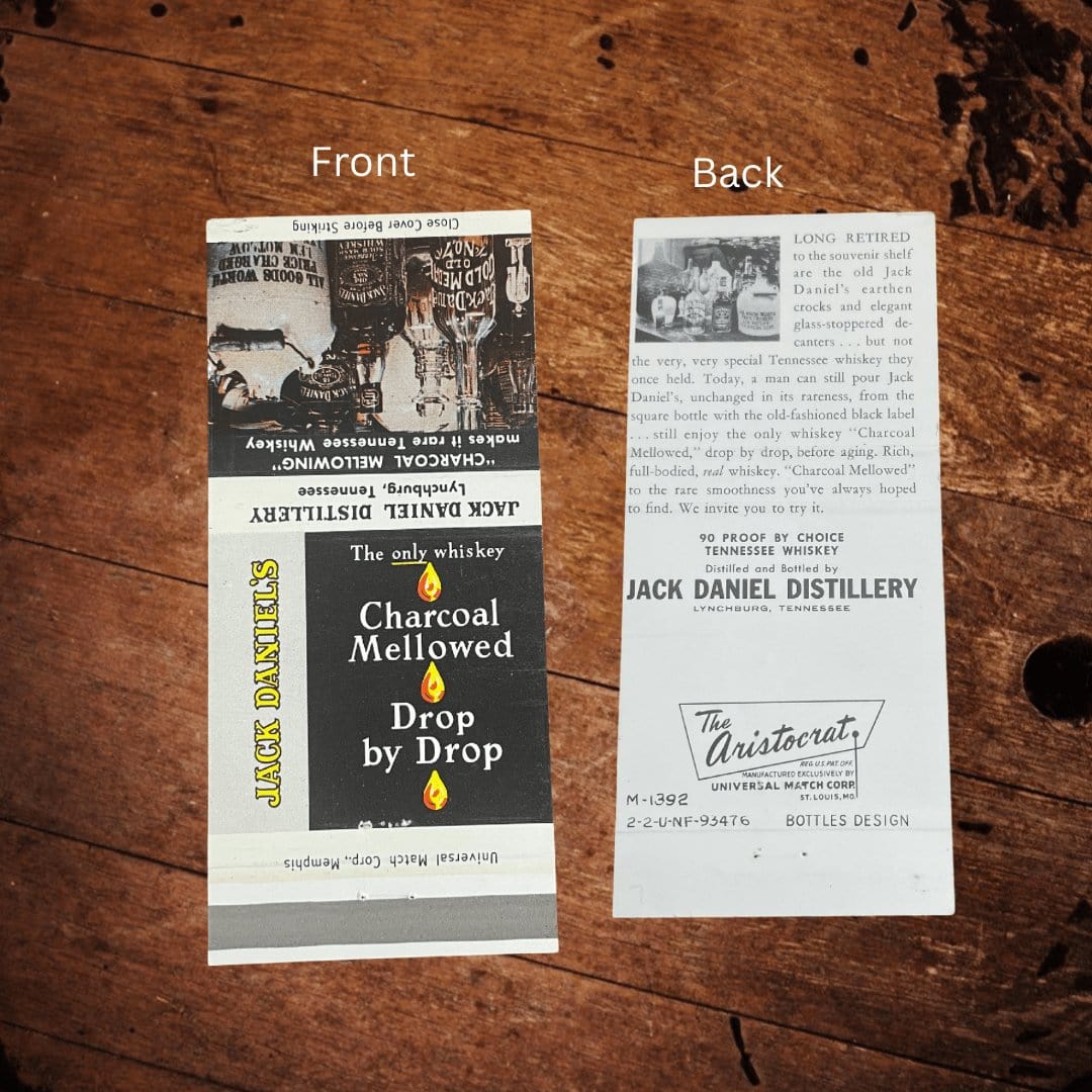 Jack Daniel’s 60’s Matchbook Cover “Bottles and Jugs” - The Whiskey Cave