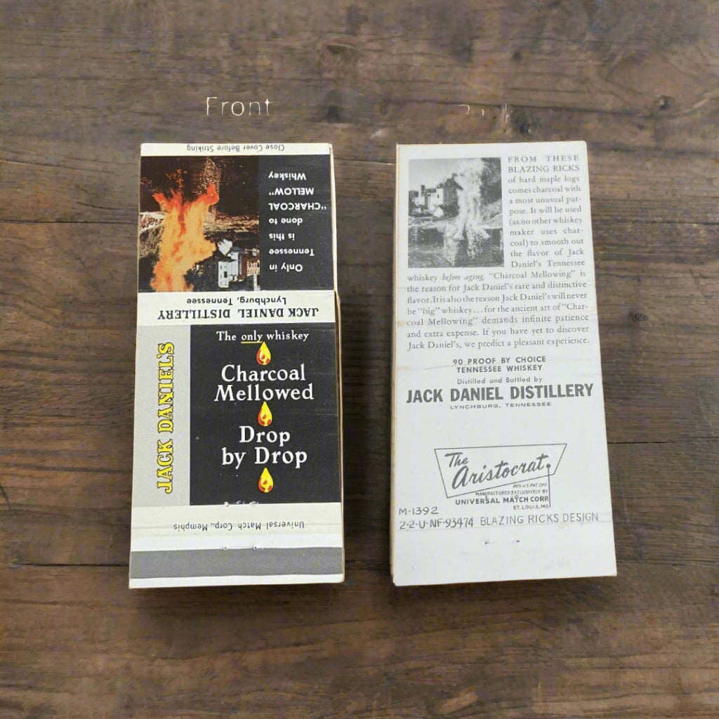 Jack Daniel’s 60’s Matchbook Cover “Burning the Rick” - The Whiskey Cave
