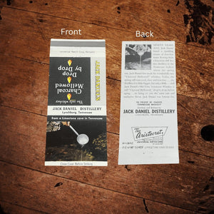Jack Daniel’s 60’s Matchbook Cover “Cave Spring” - The Whiskey Cave