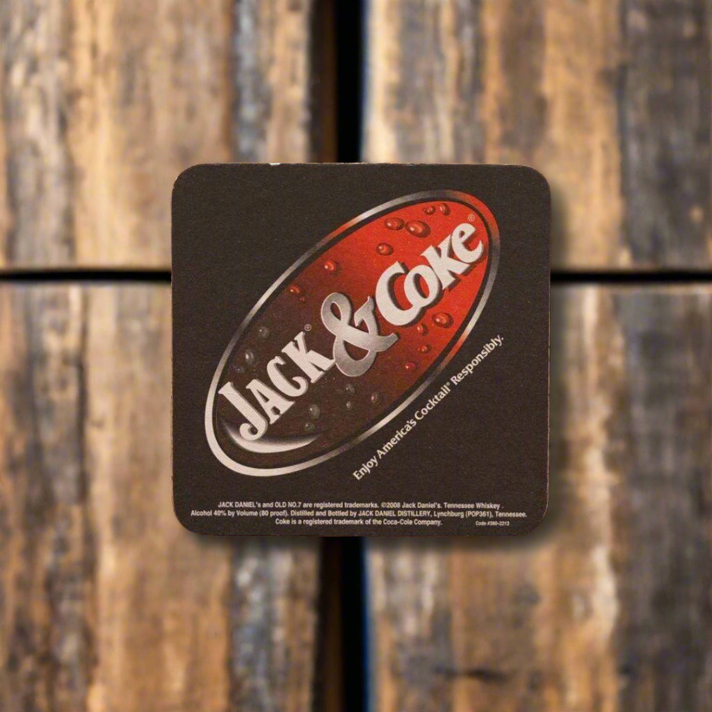 Jack Daniel’s and Coke 2008 Square Coaster - The Whiskey Cave