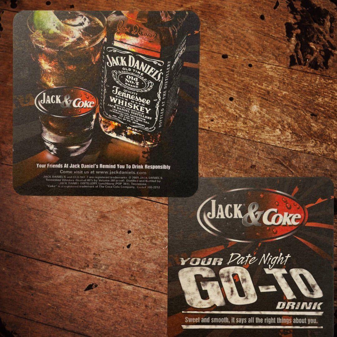 Jack Daniel’s and Coke 2009 Square Coaster - The Whiskey Cave