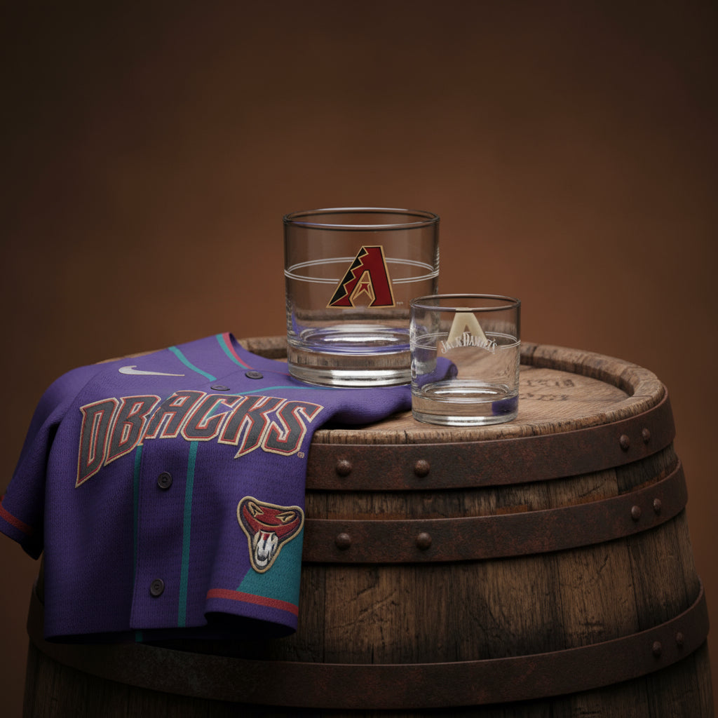 Jack Daniel's Arizona Diamondbacks MLB Glass - The Whiskey Cave