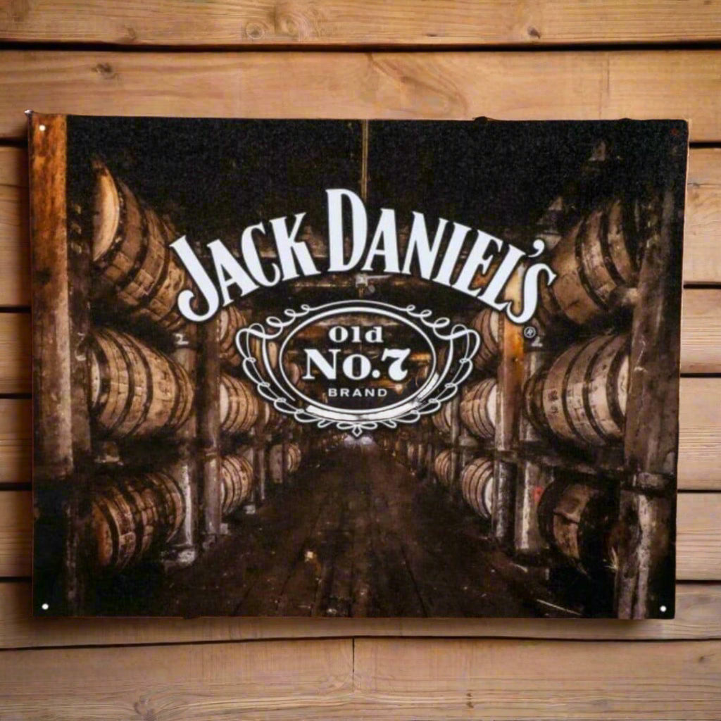 Jack Daniel's Barrel House Tin Sign - The Whiskey Cave