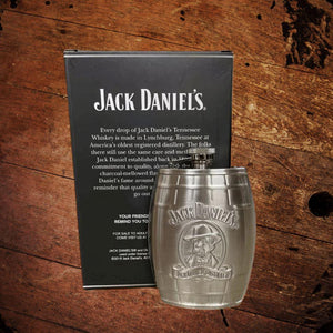 Jack Daniel’s Barrel Portrait Stainless Flask - The Whiskey Cave