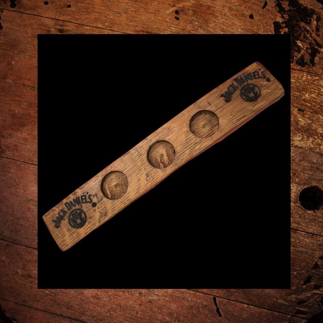Jack Daniel’s Barrel Stave 3 Shot Glass Holder - The Whiskey Cave