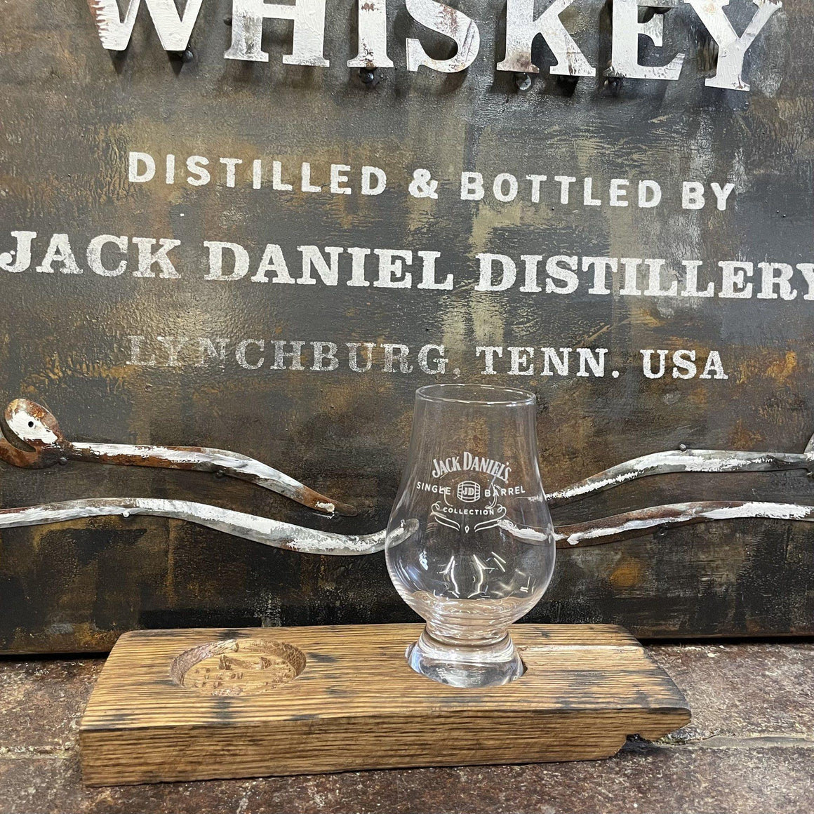 Jack Daniel’s Barrel Stave Cigar Holder and Single Barrel Glass - The Whiskey Cave