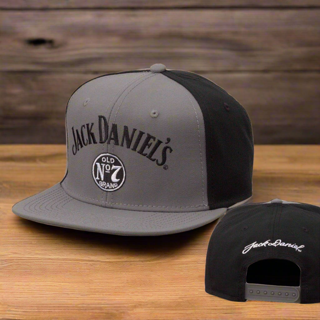 Jack Daniel’s Black and Gray Flat Brim Hat - The Whiskey Cave