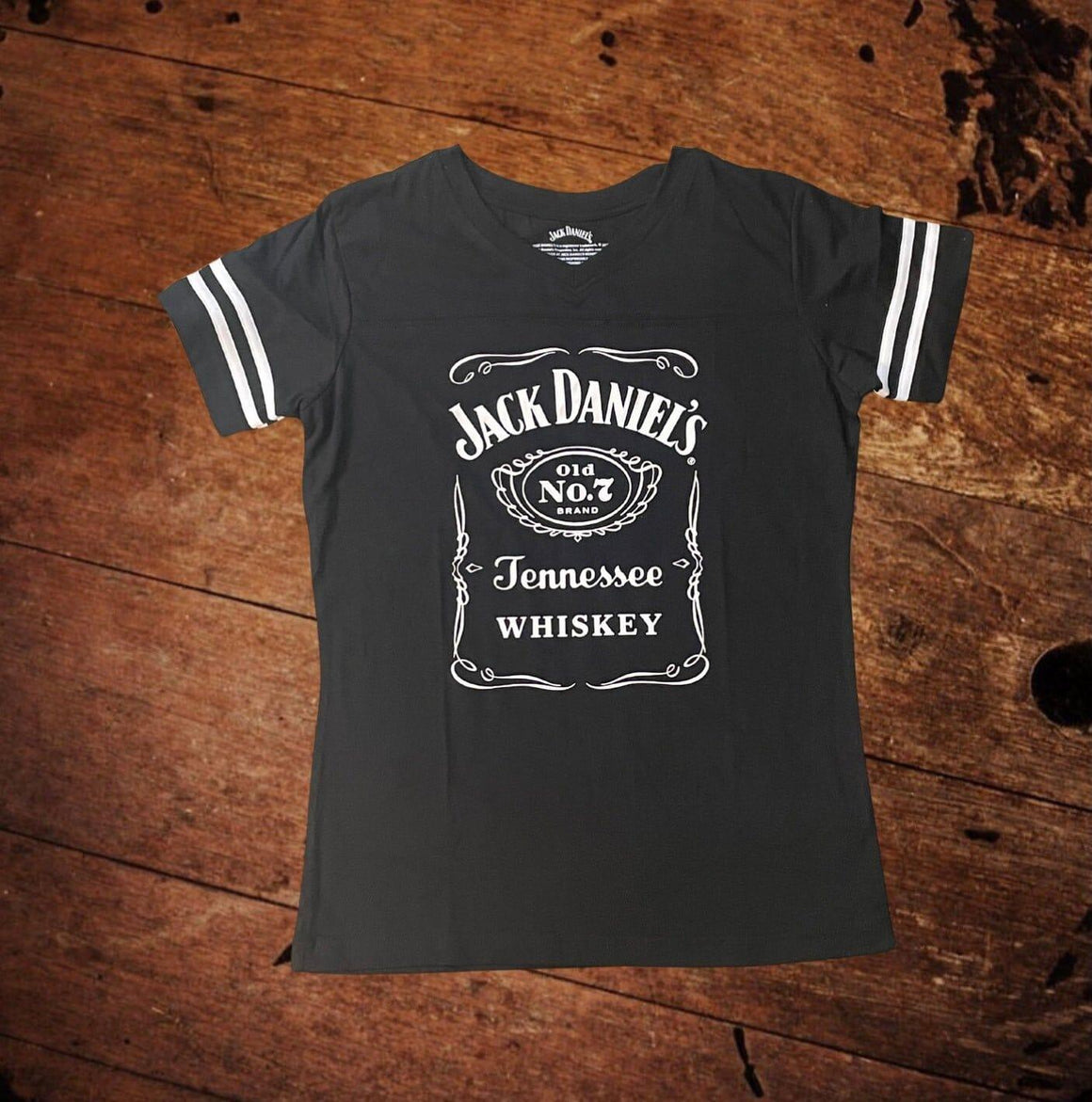 Jack Daniel’s Black Ladies Football T-Shirt - The Whiskey Cave