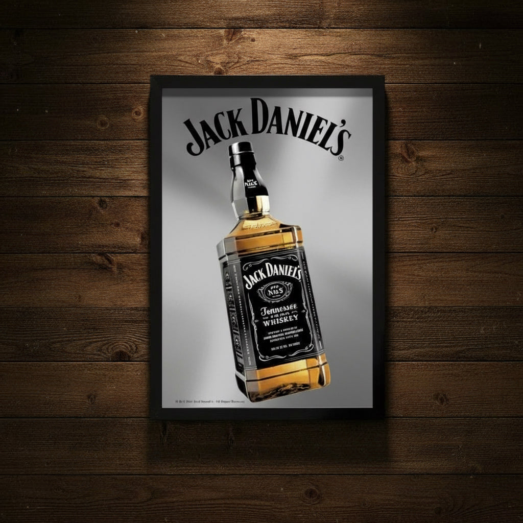Jack Daniel’s Bottle Framed Mirror - The Whiskey Cave