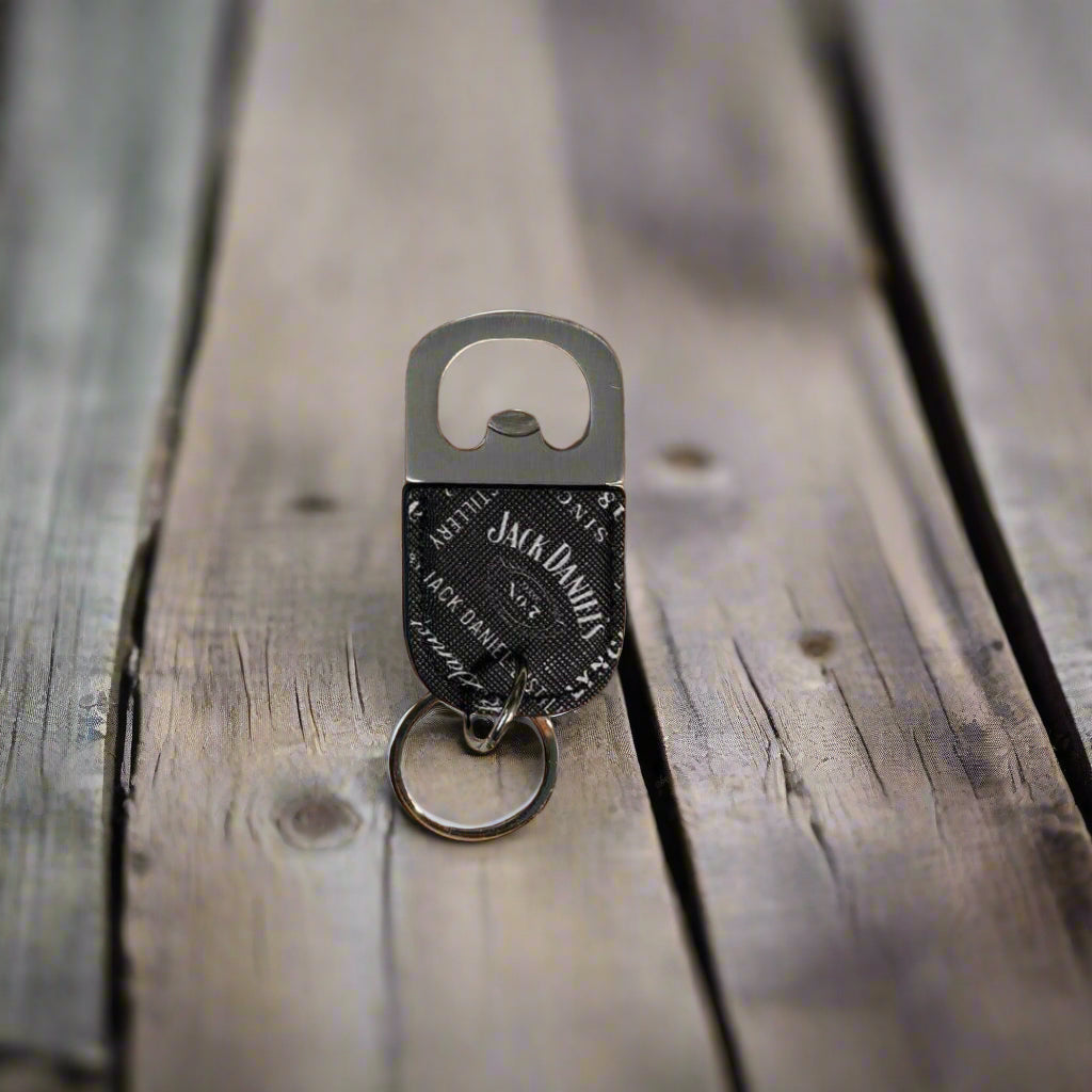 Jack Daniel’s Bottle Opener Logo Key Ring - The Whiskey Cave
