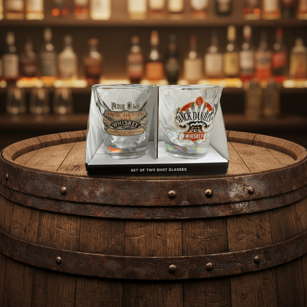 Jack Daniel’s Boxed Set 2 Shot Glasses - The Whiskey Cave