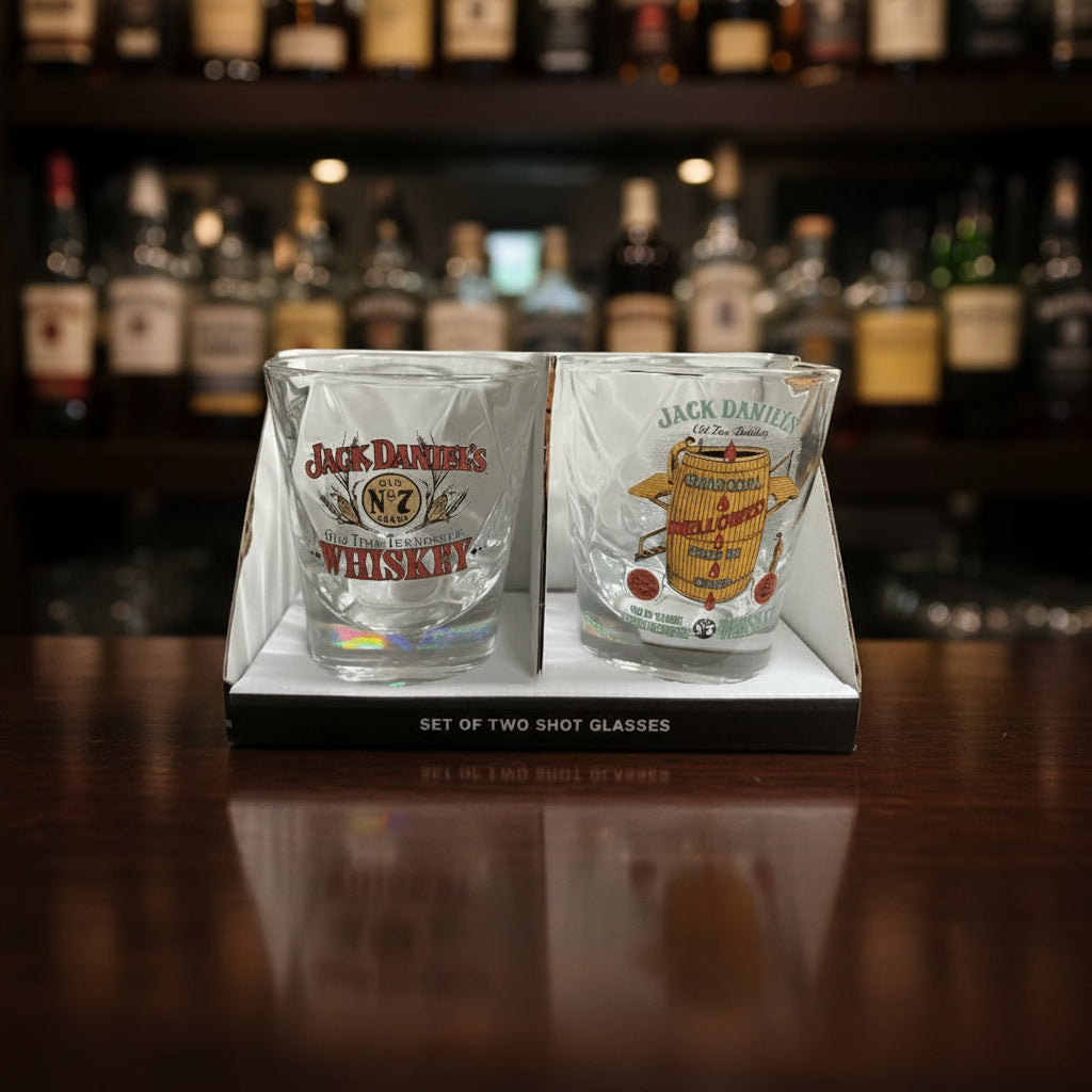 Jack Daniel’s Boxed Set 2 Shot Glasses - The Whiskey Cave