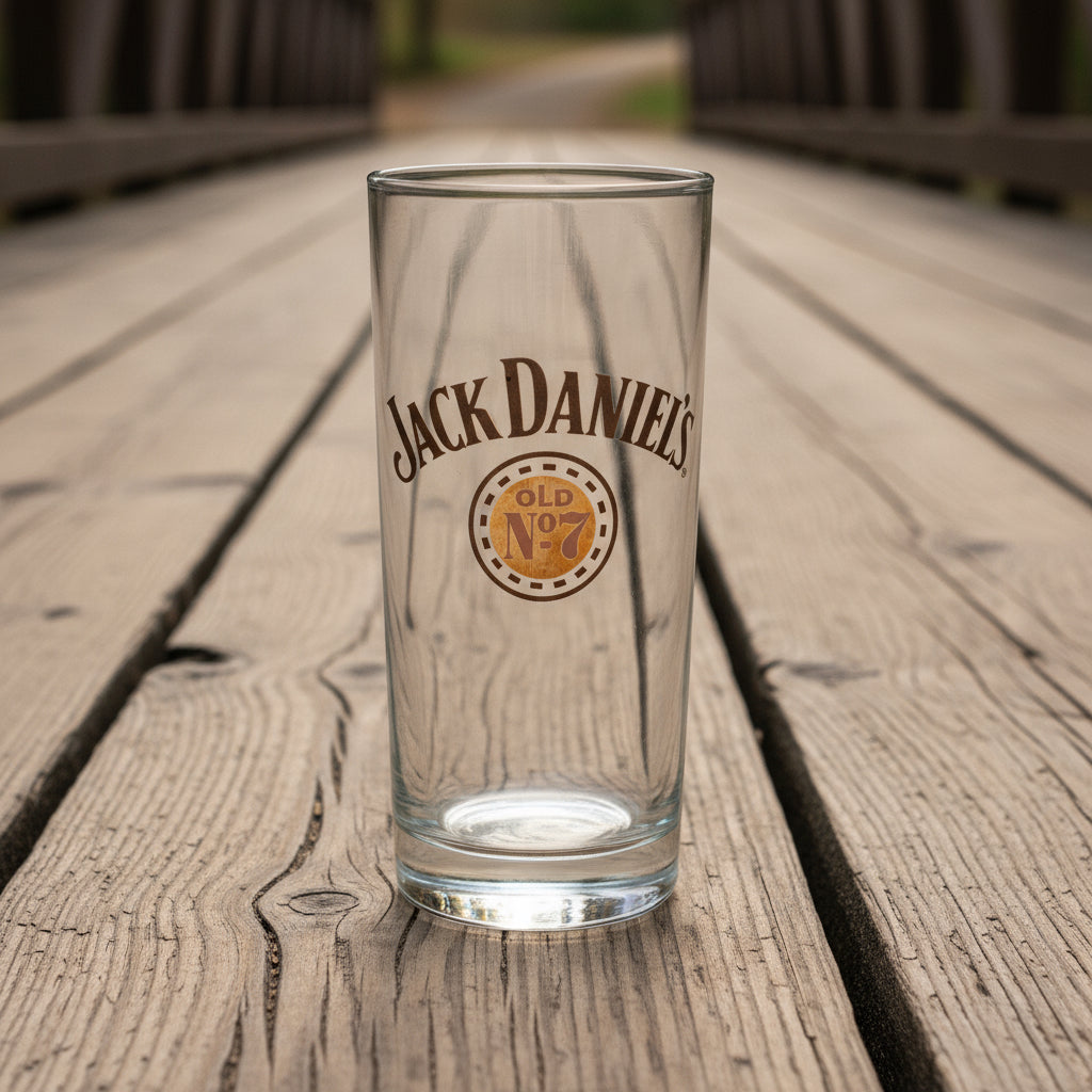 Jack Daniel’s Broken Wheel Logo Glass - The Whiskey Cave