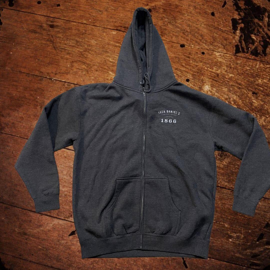 Jack Daniel’s Charcoal Gray Zip Up Hoodie - The Whiskey Cave