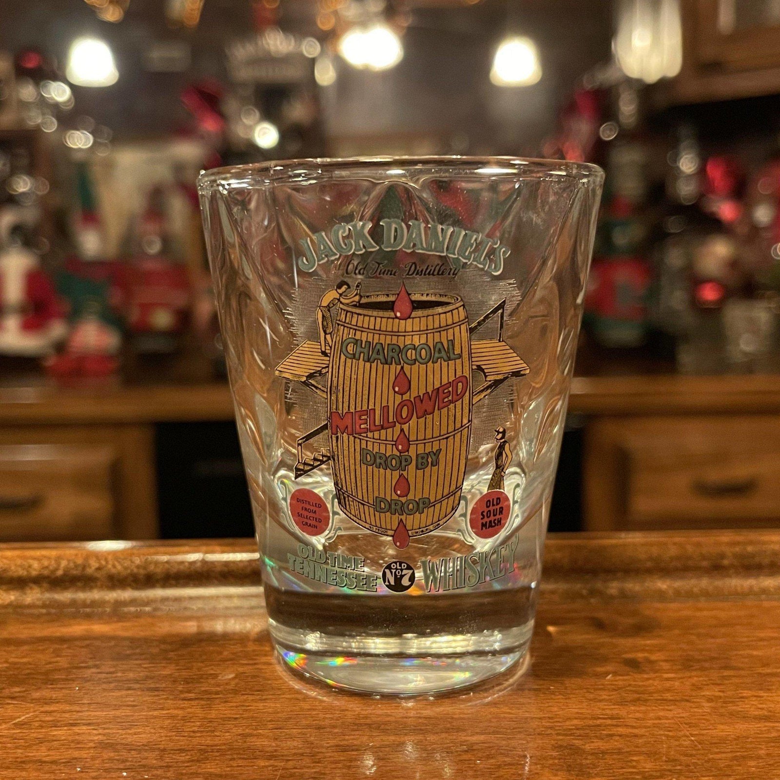 Jack Daniels Shot Glass Measuring Lines Old Time Sour Mash Tennessee  Whiskey No7