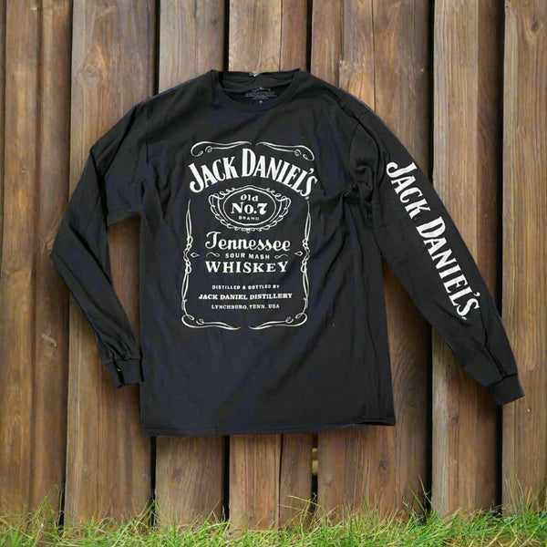 Jack Daniels Classic Black Label Long Sleeve T-Shirt XL Jack Daniels Classic Black Label Long Sleeve T-Shirt XL