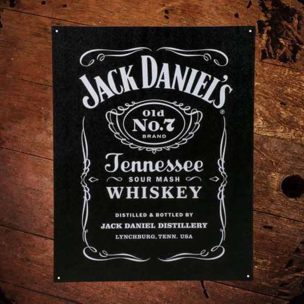 Jack Daniel's Classic Black Label Tin Sign - The Whiskey Cave