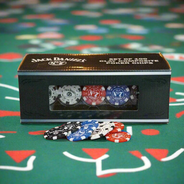 Jack Daniel's ポーカーチップセット Jack Daniel's Clay Poker Chips Set - The Whiskey Cave