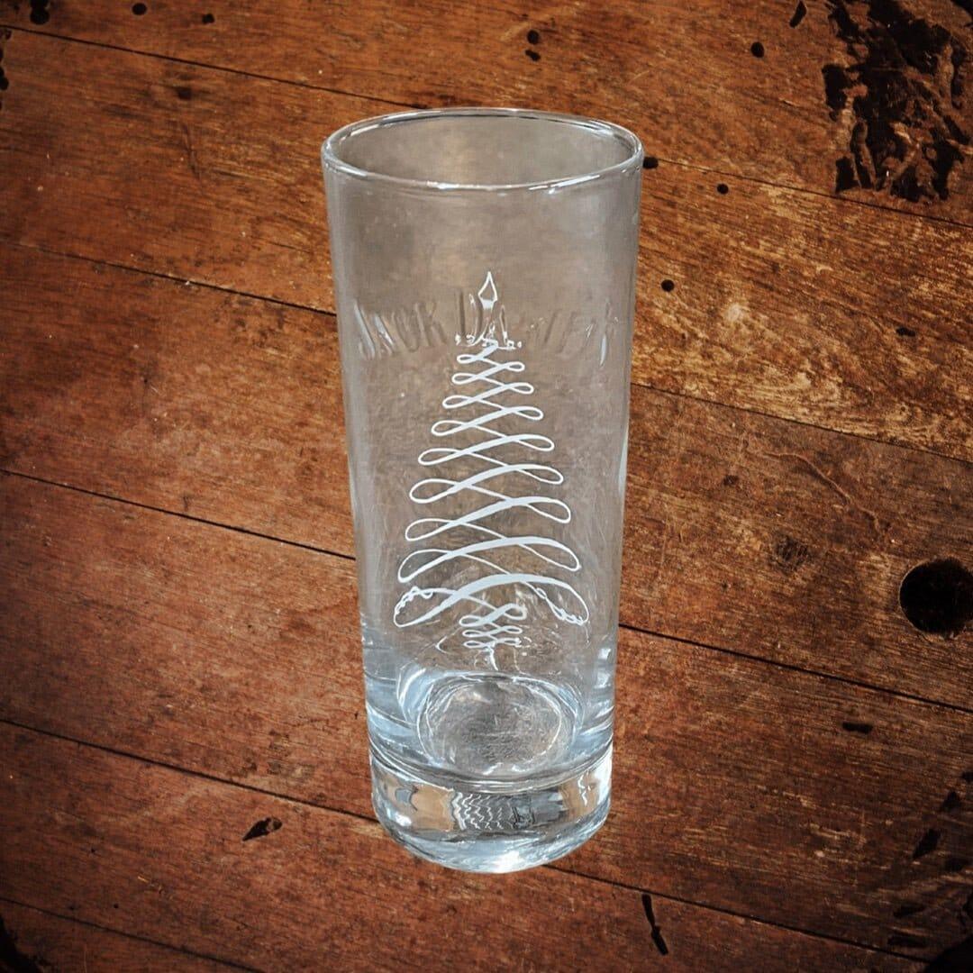 Jack Daniel’s Embossed Christmas Tree Highball Glass - The Whiskey Cave