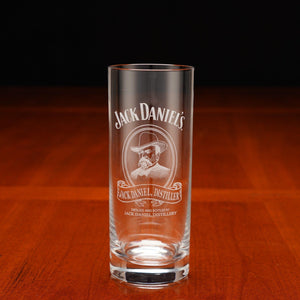 Jack Daniel's Etched Portrait Highball Glass - The Whiskey Cave