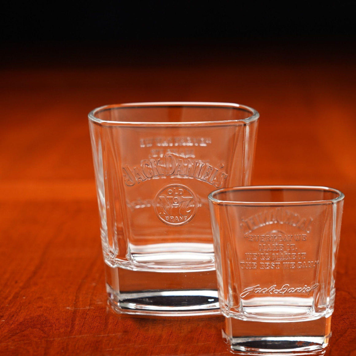 Jack Daniel's Every Day We Make It Glass Old No 7 Logo - The Whiskey Cave