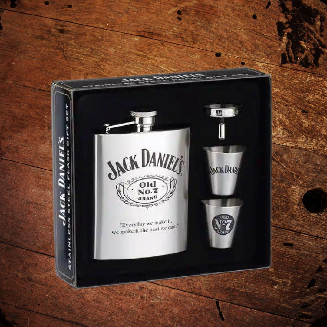Jack Daniel’s Flask Set with Shots - The Whiskey Cave