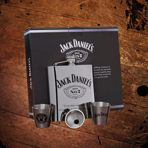 Jack Daniel’s Flask Set with Shots - The Whiskey Cave