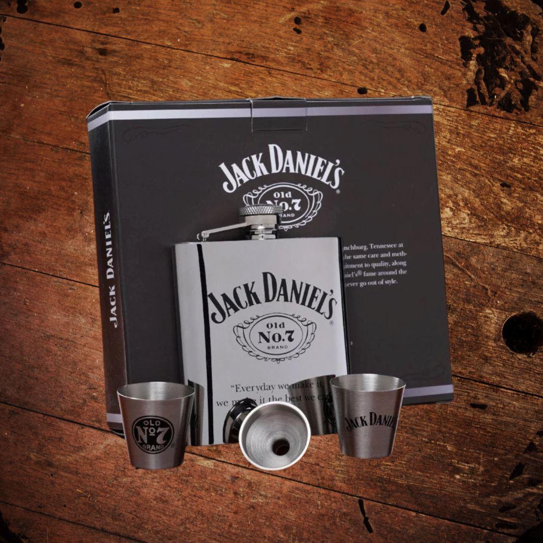 Jack Daniel’s Flask Set with Shots - The Whiskey Cave