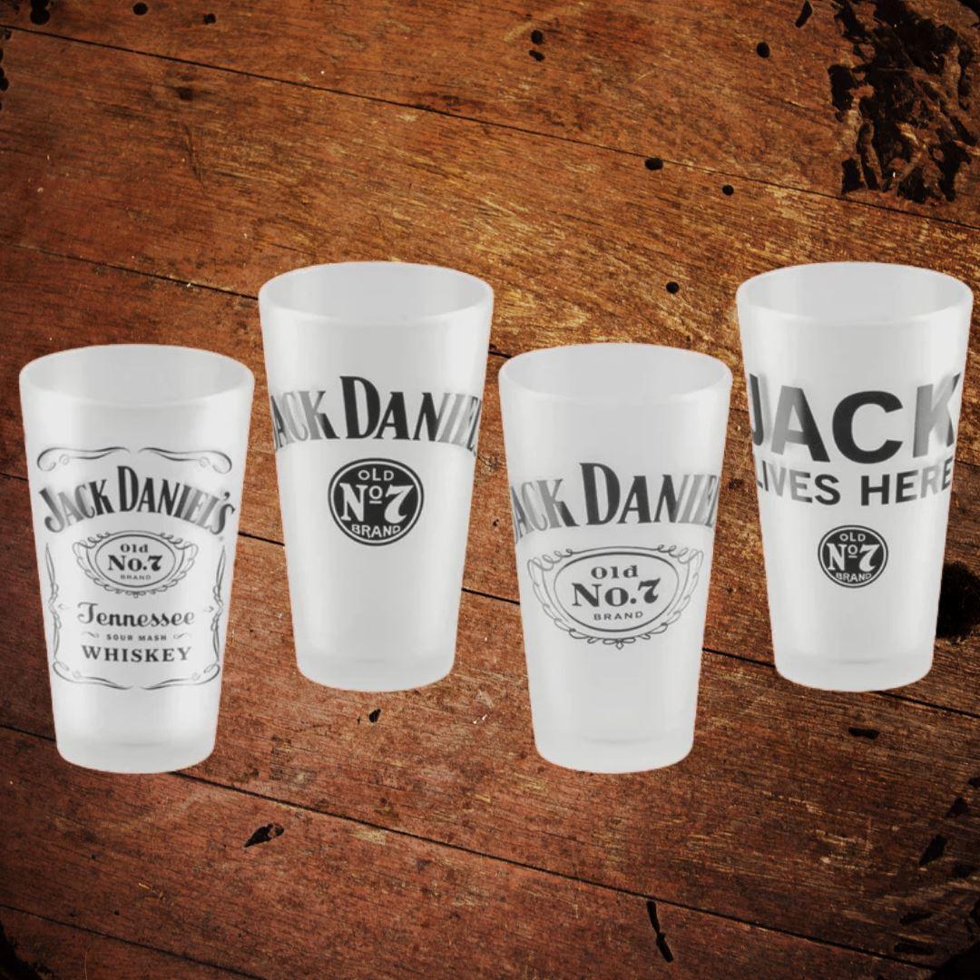 Jack Daniel’s Frosted Pint Glasses Boxed Set of Four - The Whiskey Cave