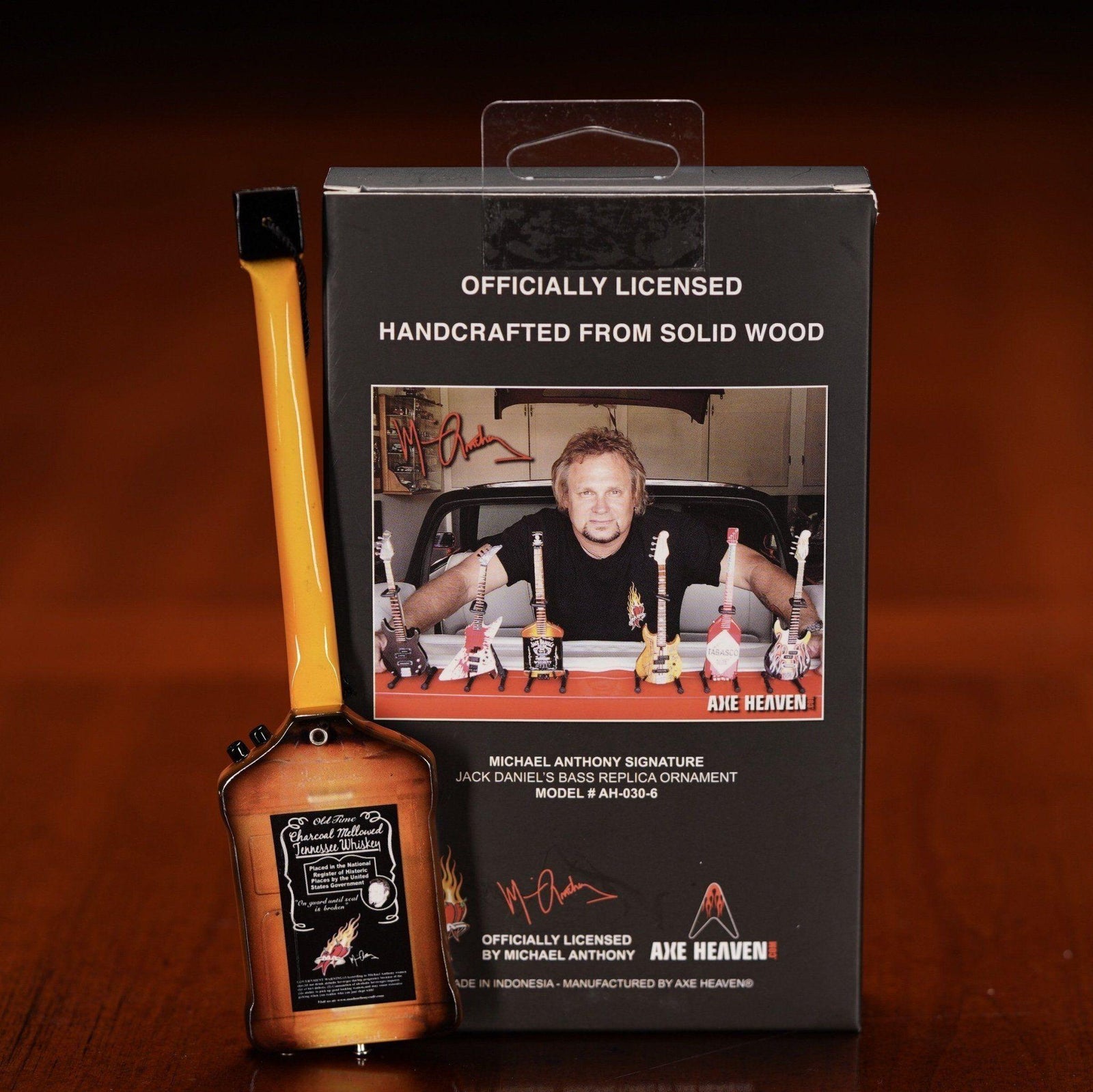 Jack Daniel’s Guitar Ornament Handcrafted from Solid Wood by AXE HEAVEN - The Whiskey Cave