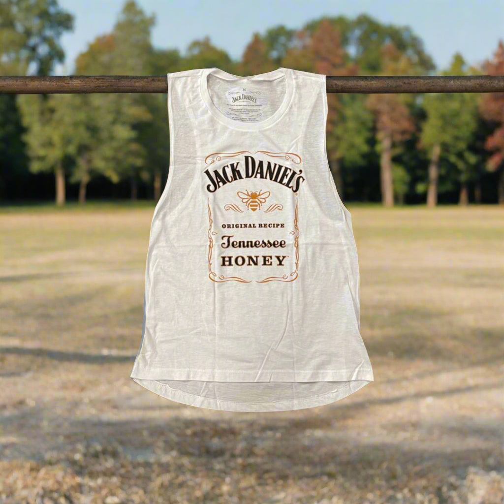 Jack Daniel’s Ladies Tennessee Honey White Tank - The Whiskey Cave